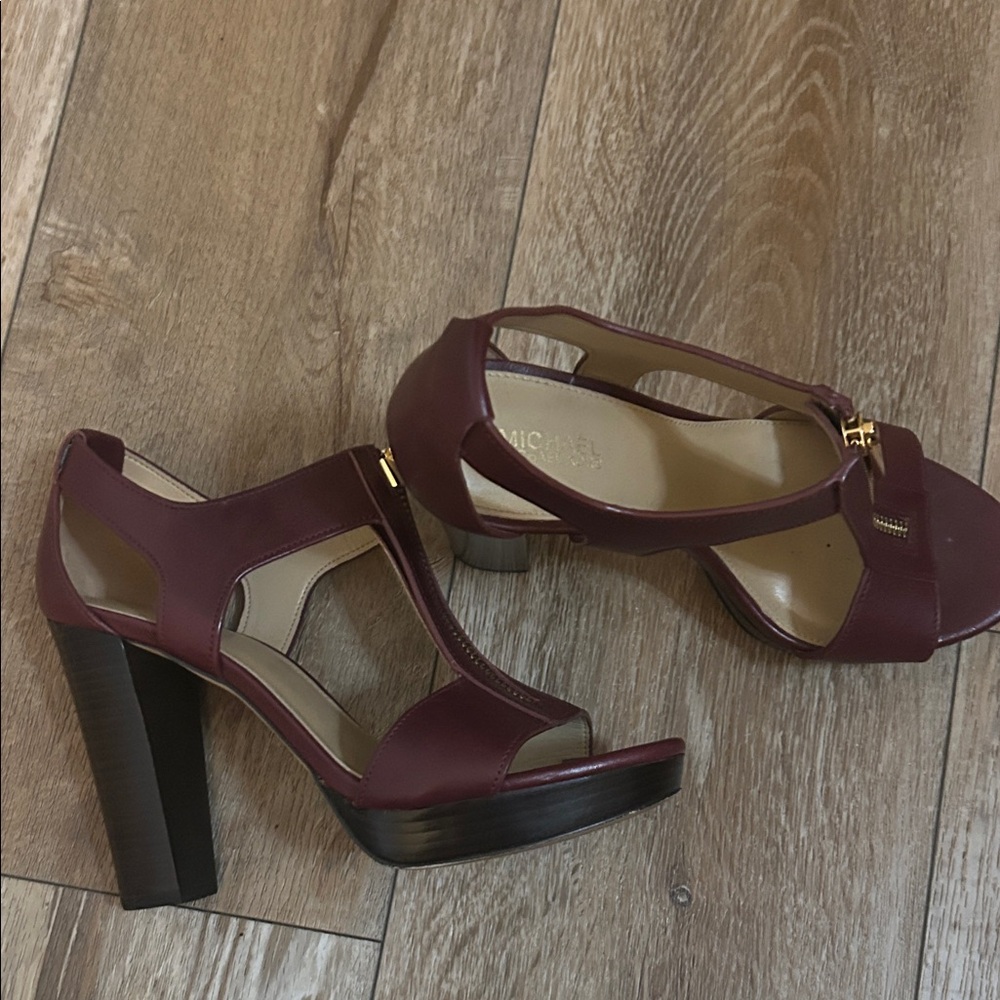 MICHAEL Michael Kors Wine Strappy Heels